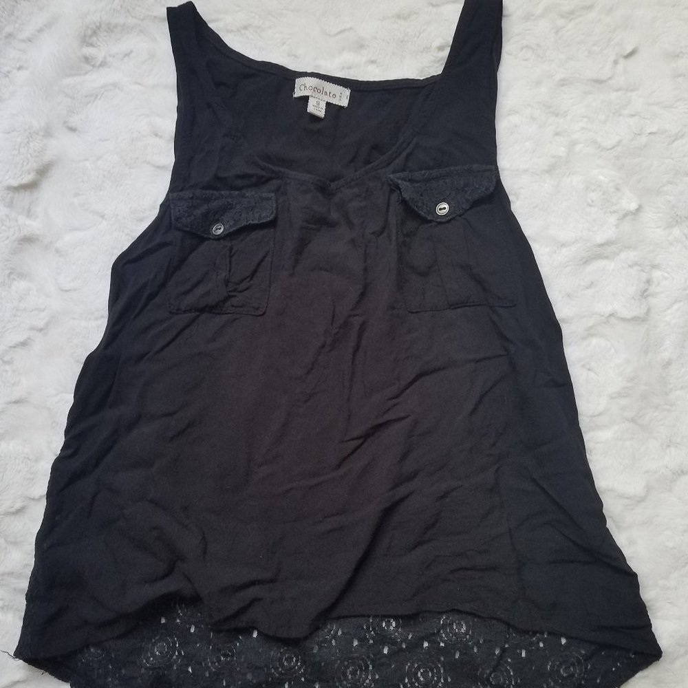 black tank top
